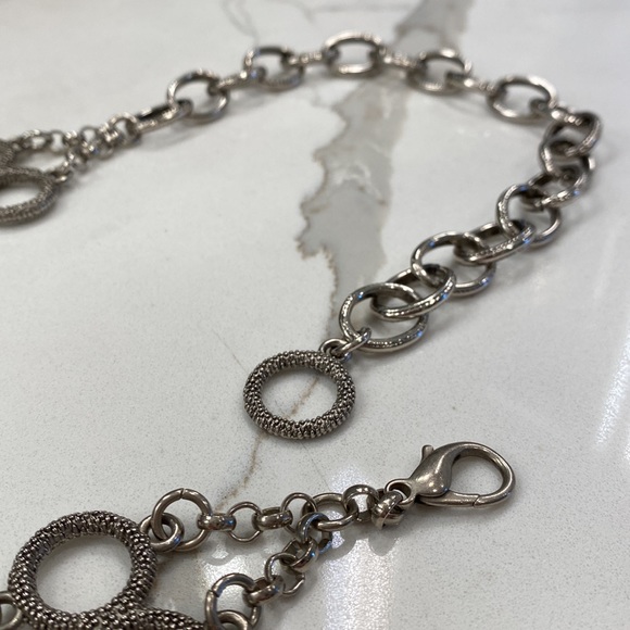 Antiqued Silver-Toned Textured Metal Figure/8 Linked Belt - EUC - Picture 12 of 16